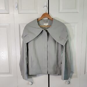 Roolee Women's Sage Green Cape Jacket Size Med Full Zip Ripstop Earth Tone NWT